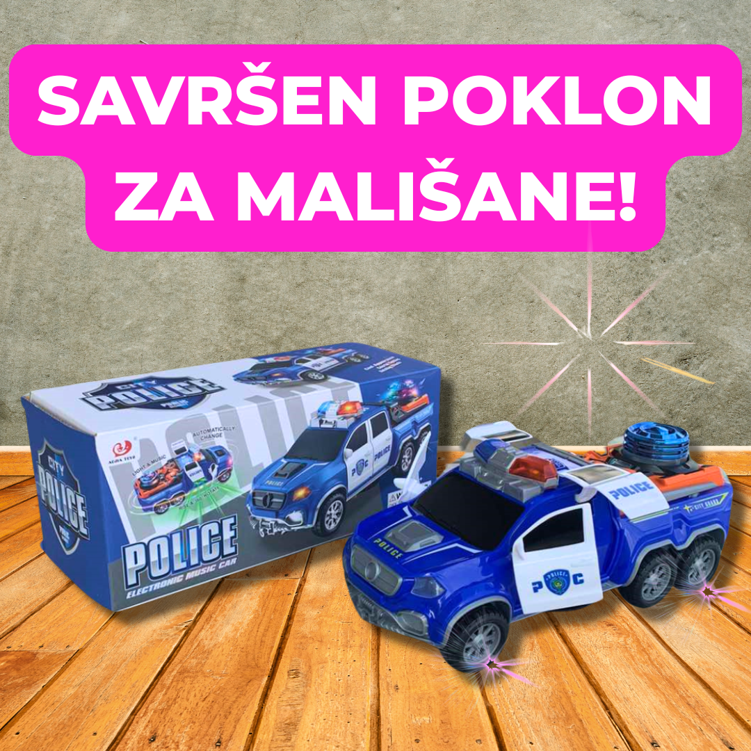 Policijski džip sa svetlom i muzikom