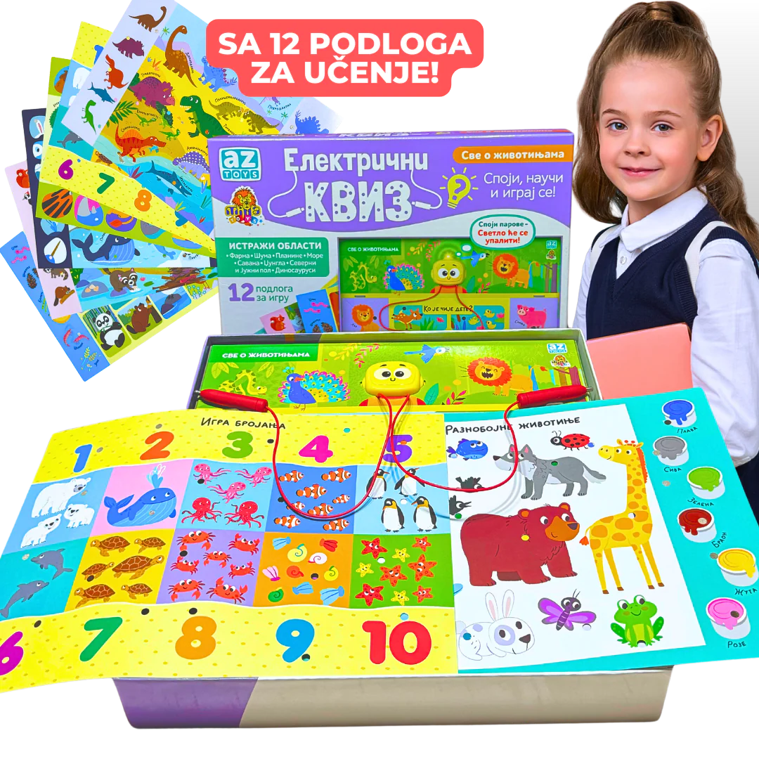 Električni kviz Životinje-edukativna igračka