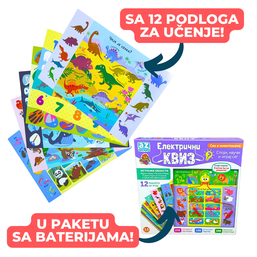 Električni kviz Životinje-edukativna igračka